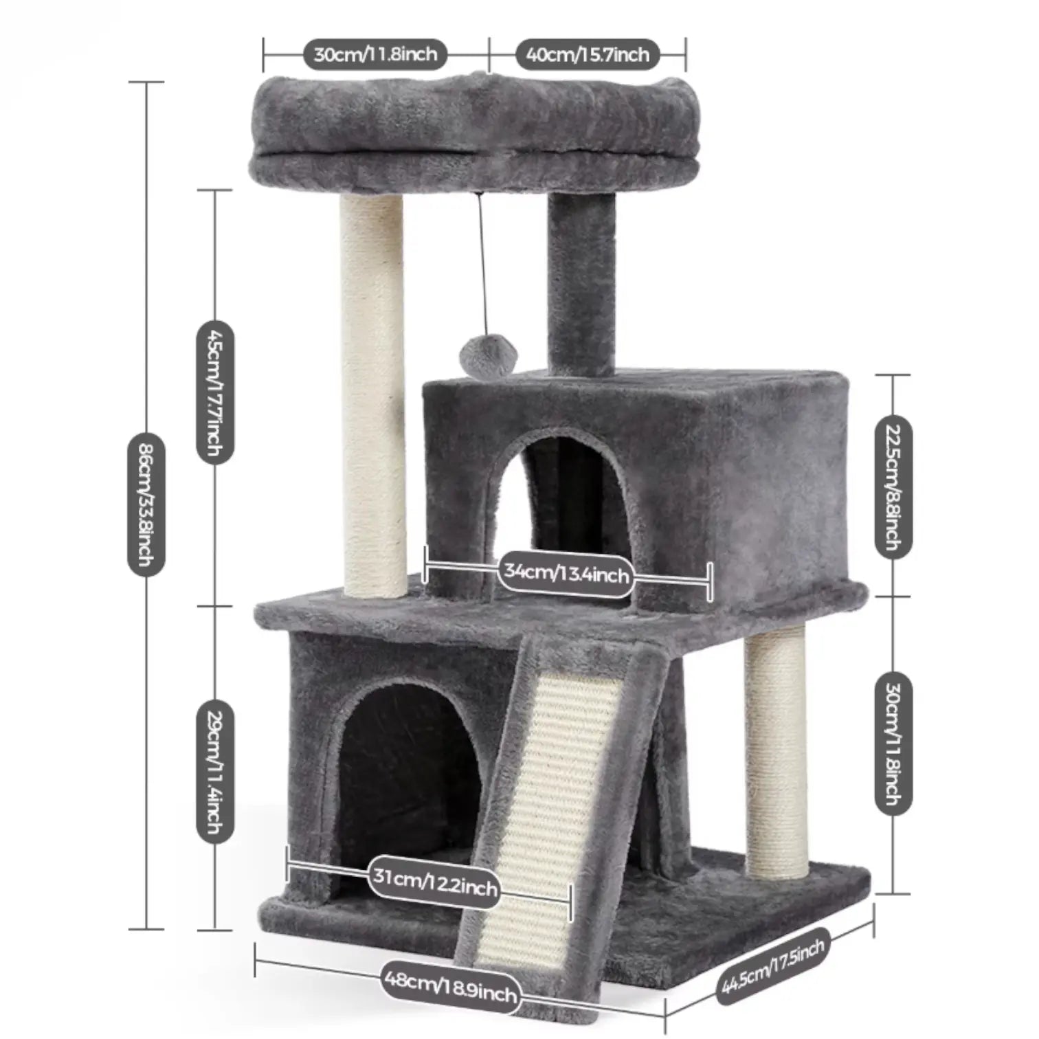 Arbre à chat un étage plus panier Miwou