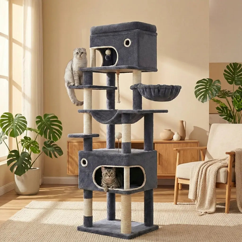 Arbre à chat moderne multi-niveaux Miwou