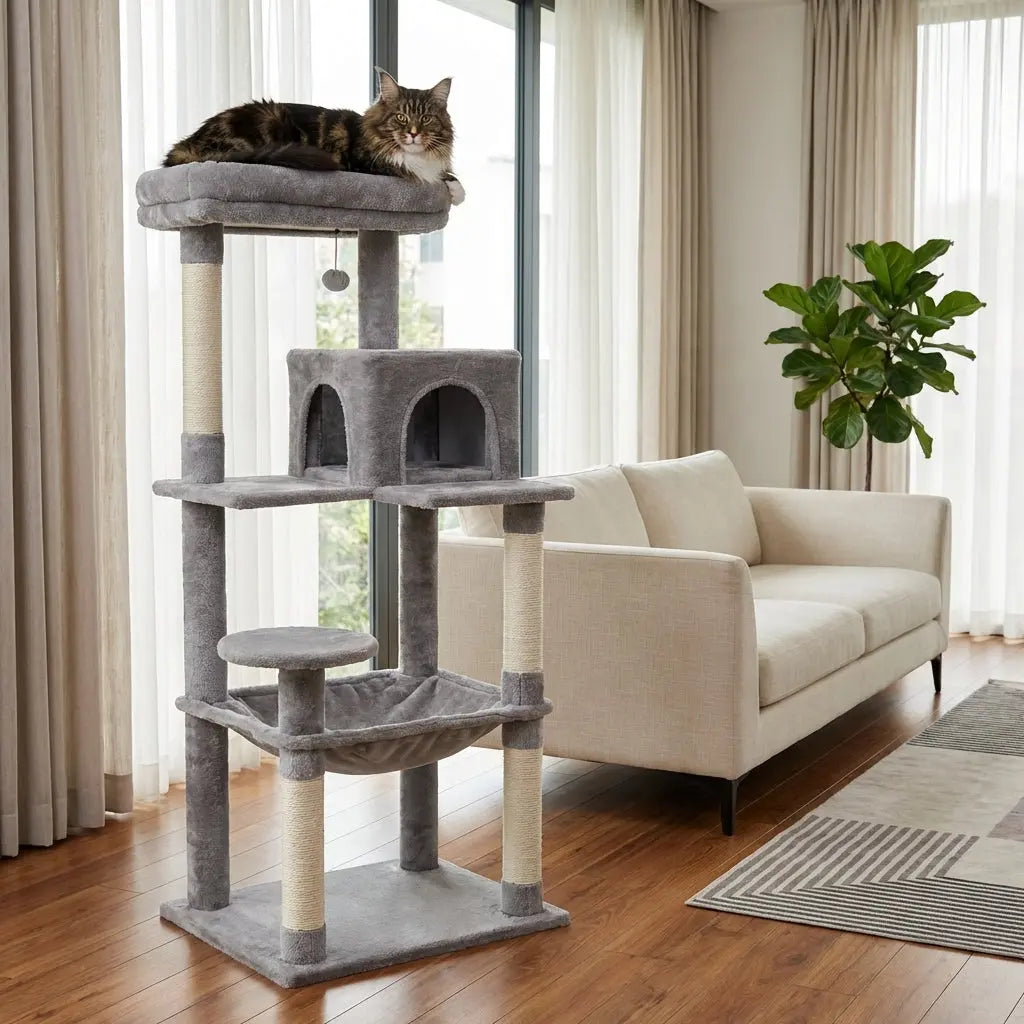 Arbre a chat avec hamac multi-niveaux Miwou