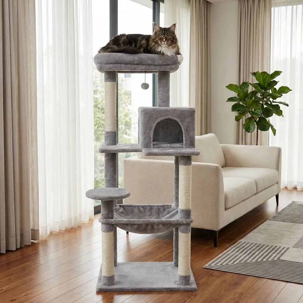 Arbre a chat avec hamac multi-niveaux Miwou