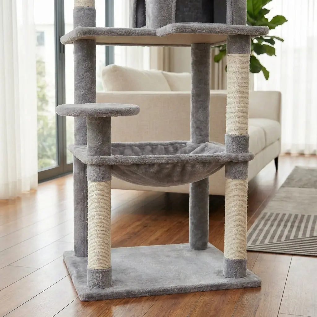 Arbre a chat avec hamac multi-niveaux Miwou