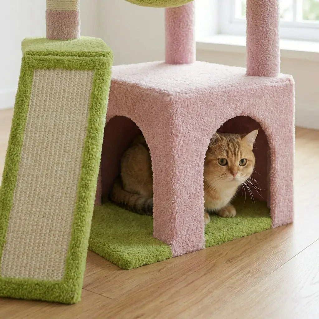 Arbre à chat avec hamac et échelle à gratter Miwou