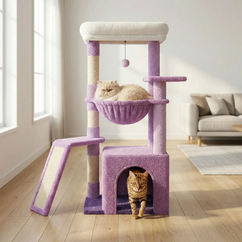 Arbre à chat avec panier suspendu Miwou