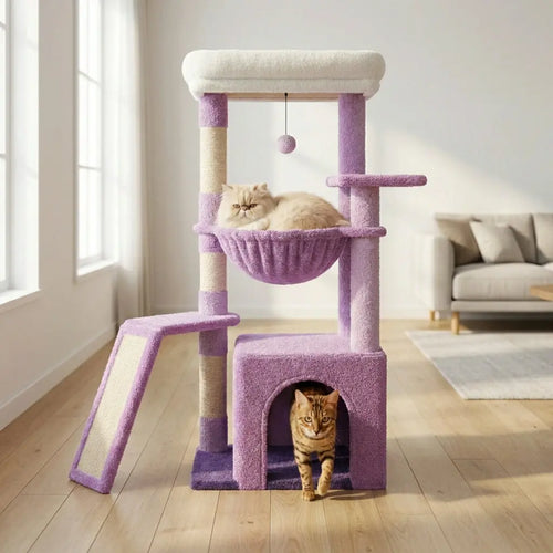 Arbre à chat avec panier suspendu Miwou