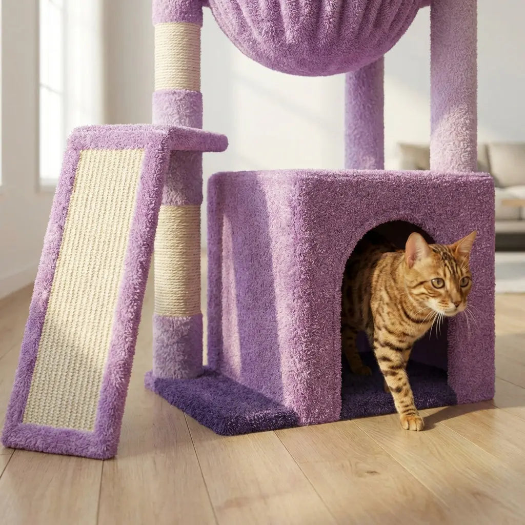 Arbre à chat avec panier suspendu Miwou