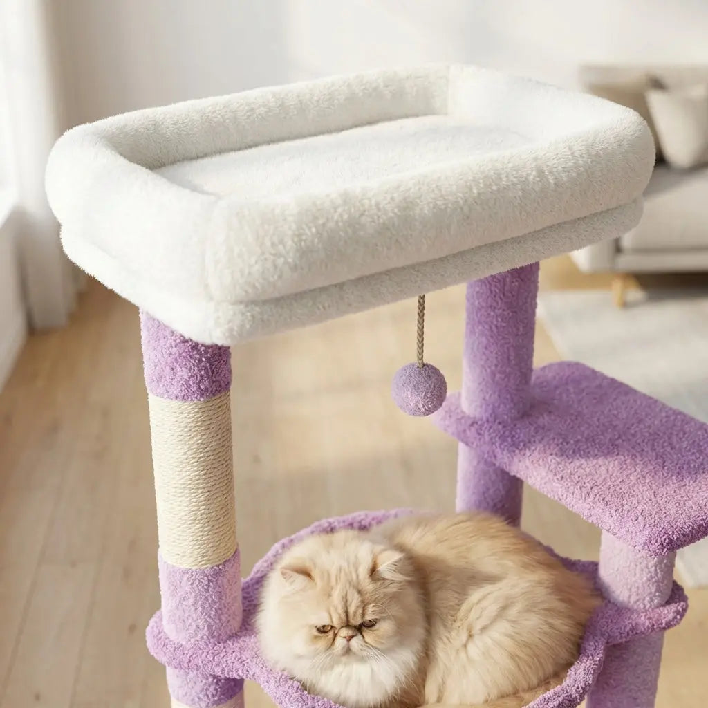 Arbre à chat avec panier suspendu Miwou