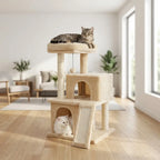 Arbre à chat à étage double grotte Miwou