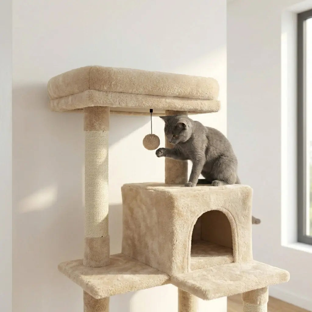 Arbre a chat avec hamac et panier Miwou