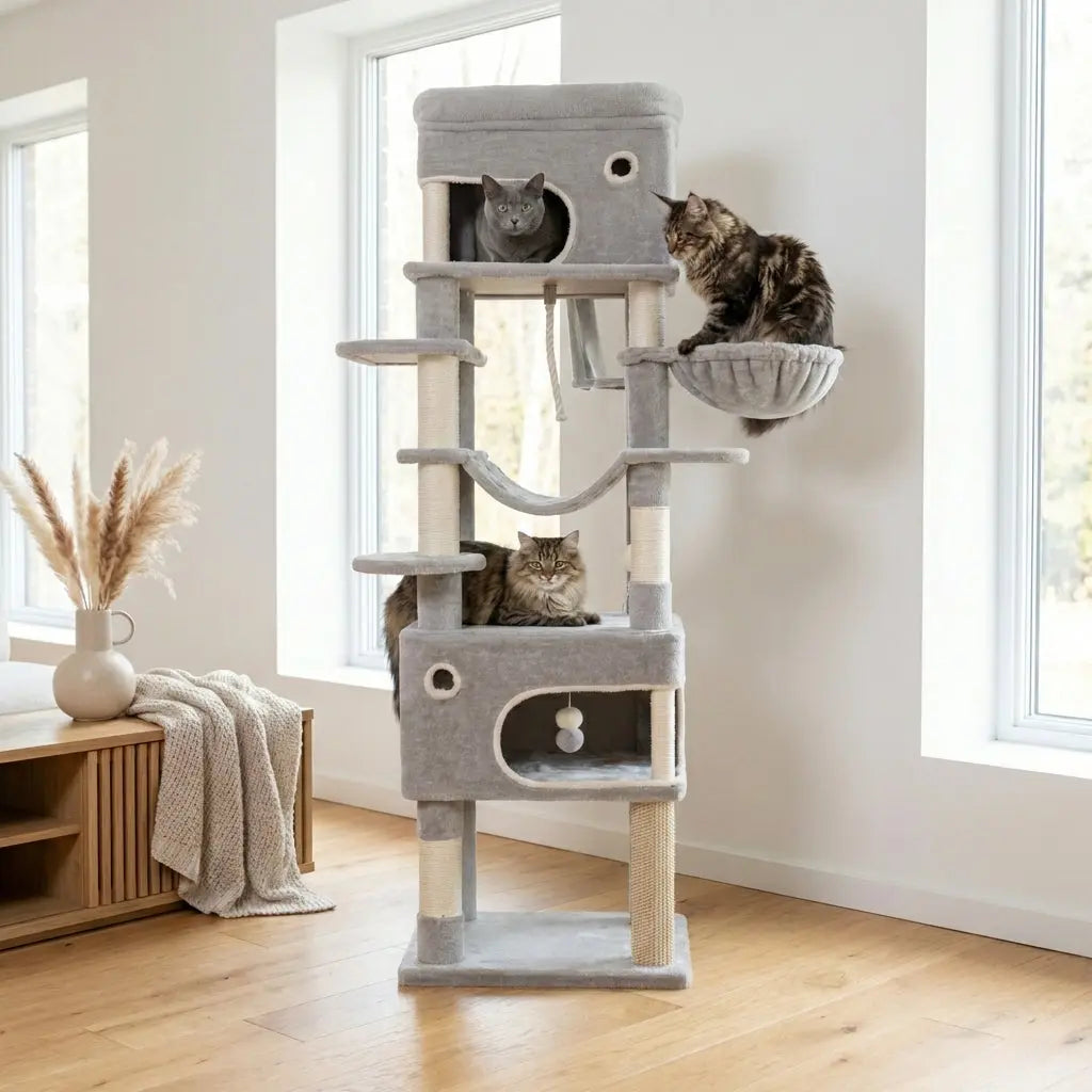 Arbre à chat moderne panier multi-niveaux Miwou