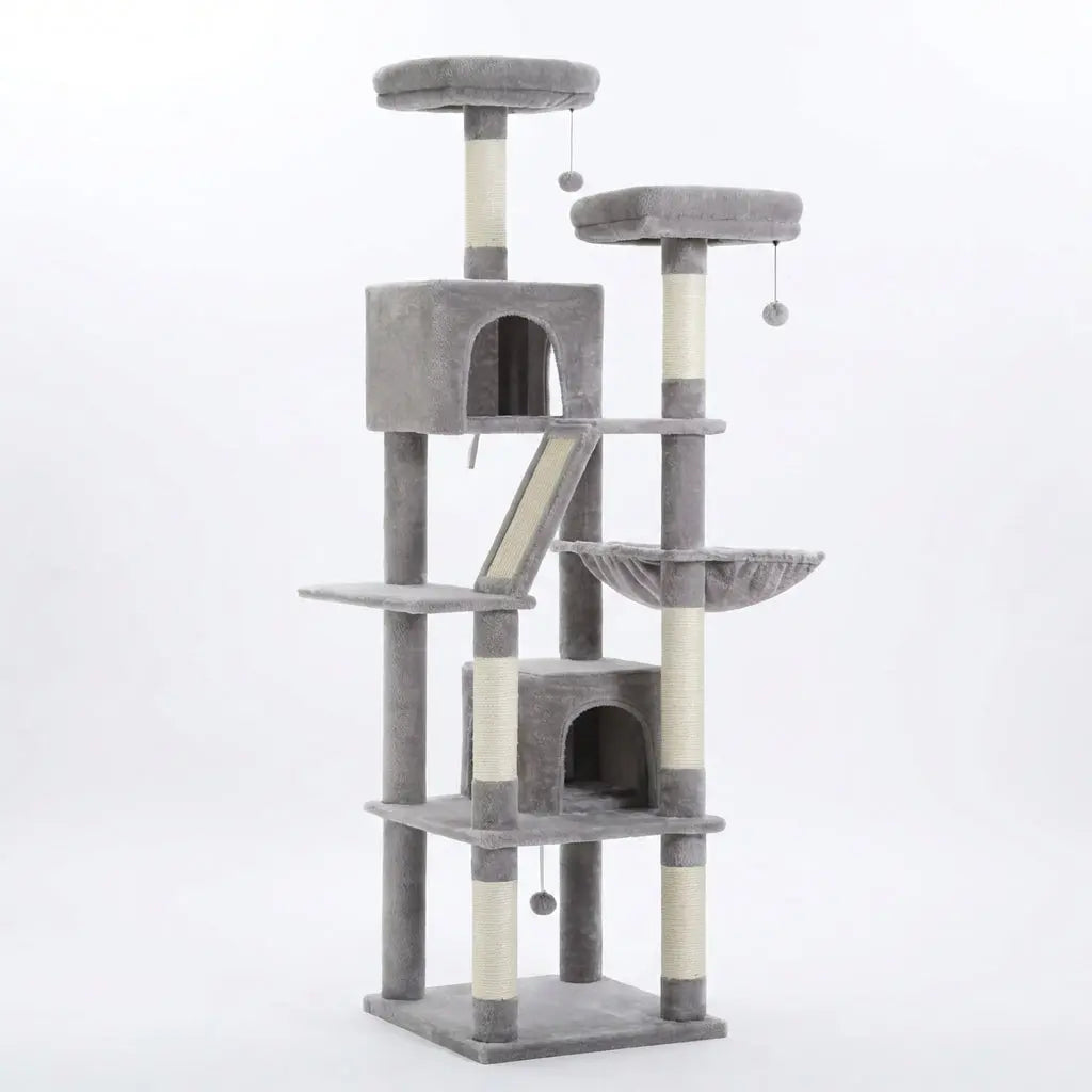 arbre à chat à plusieurs niveaux et perchoirs Miwou