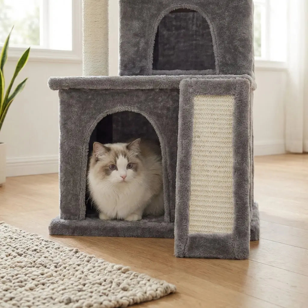 Arbre à chat un étage plus panier Miwou