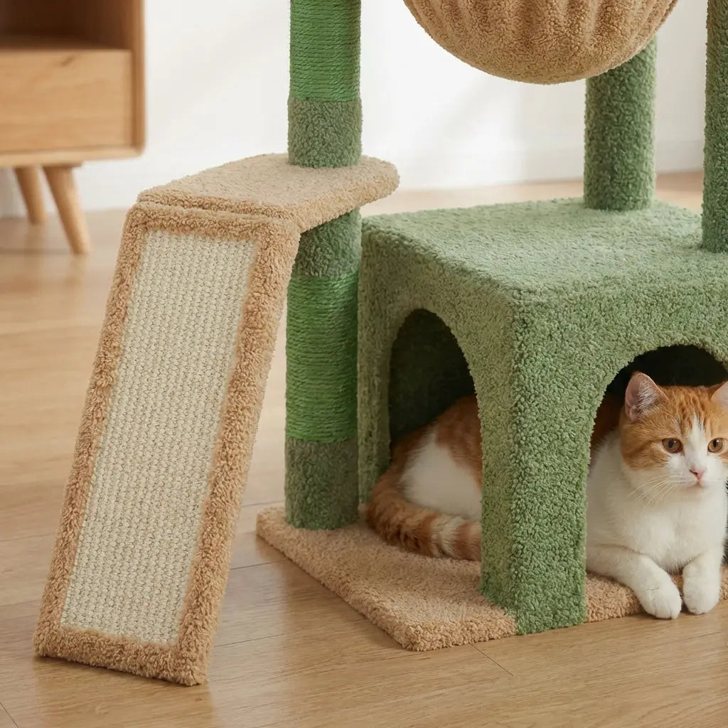 Arbre à chat avec hamac et panier Miwou