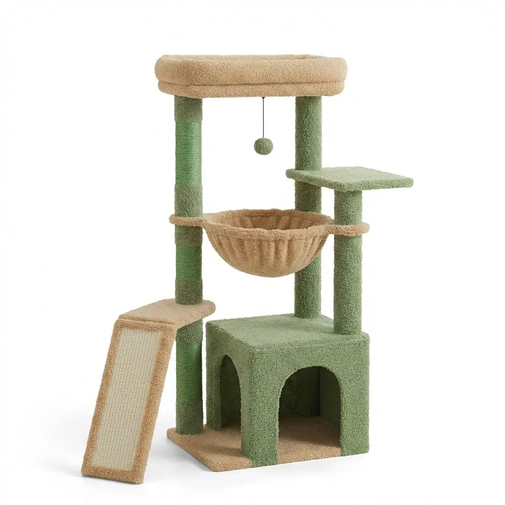 Arbre à chat avec hamac et panier Miwou